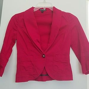 Express Mid length Blazer - Fushia colored